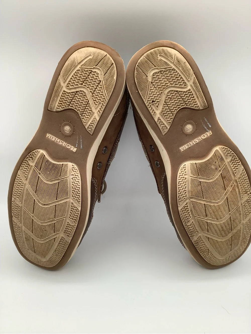 Florsheim Two-Tone Brown and Tan Leather Boat Shoes